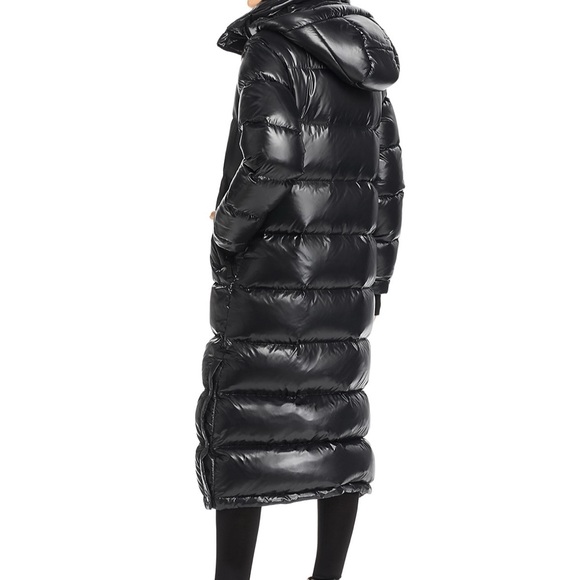 Aqua Glossy Hooded Puffer Jacket S - Picture 4 of 4